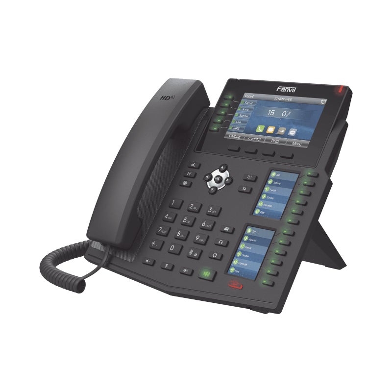 Fanvil X6U 6 line Ultra-Elegant Gigabit Triple Color Screen Phone,60 DSS - Image 1